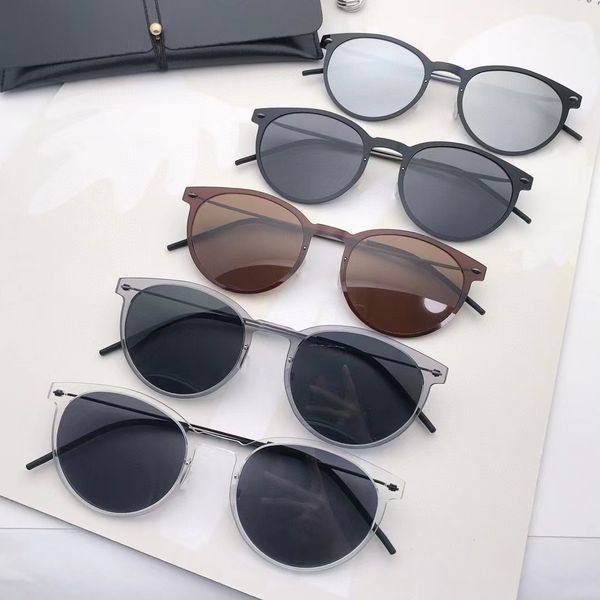 óculos de sol homens glasses de luxo de designer de luxo masculinos tenhas externas tons de titânio pequenos moldura clássica lady sol copos espelhos de alta qualidade femininos