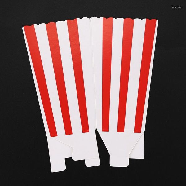 Gift Wrap NHBR 12 Cinema Stripes Treat Party Small Candy Bomboniere Popcorn Borse Scatole Rosso