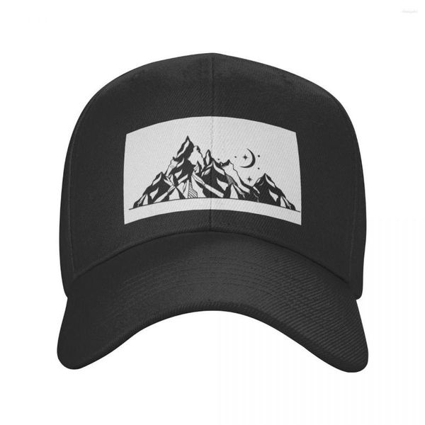 Berretti Uomo Donna Mountain Range Matita Cappelli Berretti da baseball aderenti Snapback Papà Cappello Trucker Berretto regolabile Estate