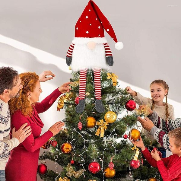 Decorazioni natalizie Ornamento per bambole di Natale Ornamenti per alberi fatti a mano Decorazione topper gnomo senza volto per la casa