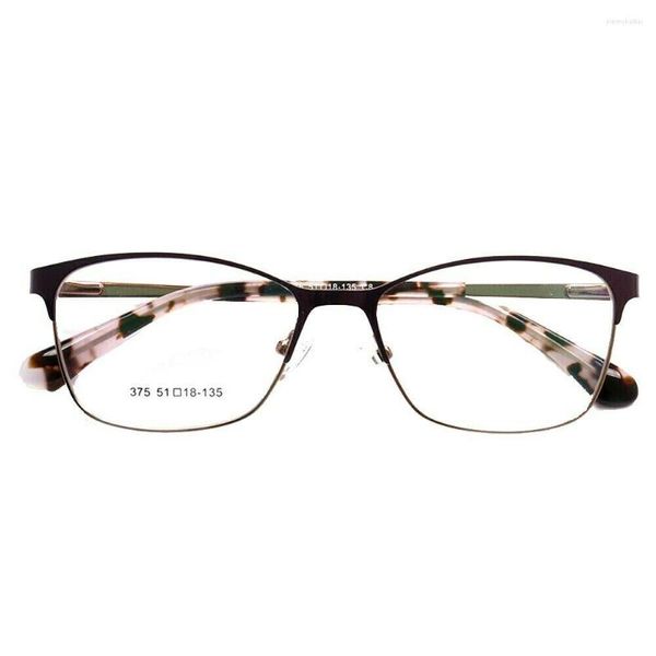 Солнцезащитные очки рамки женская нержавеющая сталь металлические очки круглый ретро легкие черепахи RX модные очки очки очки очки черные