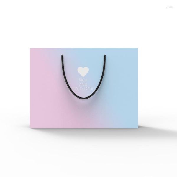 Sacolas de compras 500pcs Bolsa de papel impressa personalizada com seu próprio Candy Christmas Small