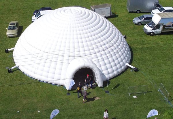 Atividades ao ar livre tenda inflável da cúpula de igloo com soprador de ar para eventos e exposição de show de festas