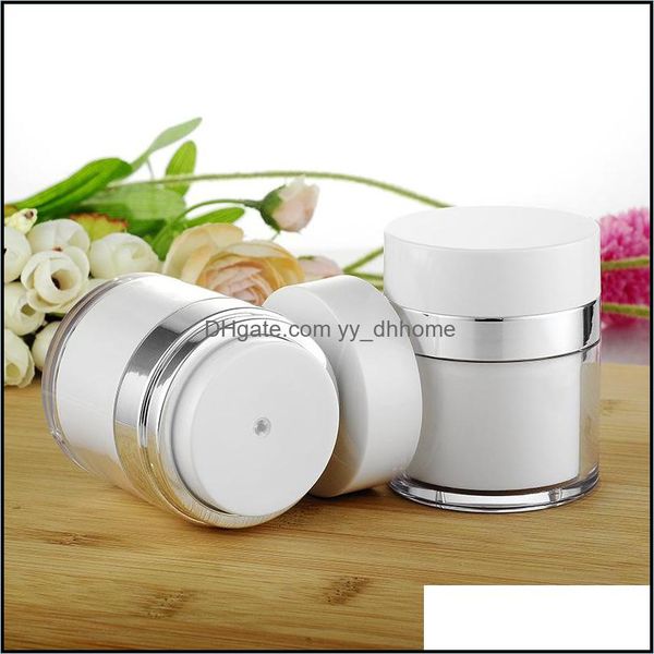 Garrafas de armazenamento JARS WHITE VACO SUBPACKAGEM BARRAÇÃO DE BARRAÇÃO DO BARRAÇÃO CREMENTO CREME OLHO CREMA DO ELENTE DURÍVEL DOLICADO PARA RECIMENTOS SMOLO NE DHQJ8