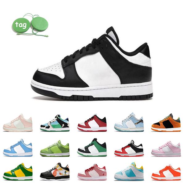 Children Kids Dunks Low Shoes Nike Sneakers scarpe bambini bambini ragazzi ragazze scarpe da ginnastica sneakers firmate basse nero bianco Unc rosa schiuma