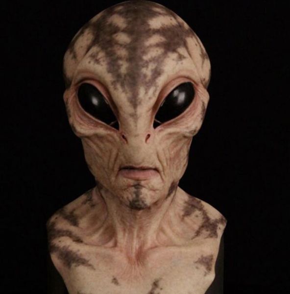Erwachsene Kinder Halloween schreiende Alien-Maske Partykostüm Cosplay Silikonkautschuk Vollgesichtsbedeckung gruselig gruselig Monsterschädel Masken Dekor Requisite