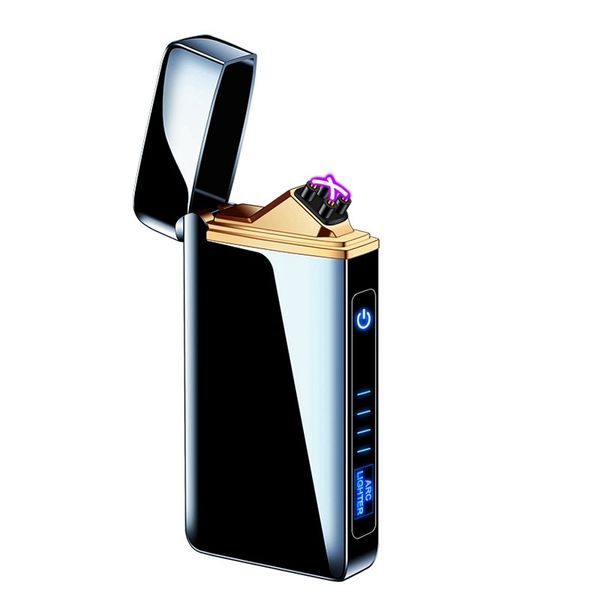 Красочный ветрозащитный цинк сплав интеллектуальный двойной дуг зажигалки USB заряжать травяные табачные сигареты сигарет сигаре с курильщикой DHL Бесплатный DHL бесплатно
