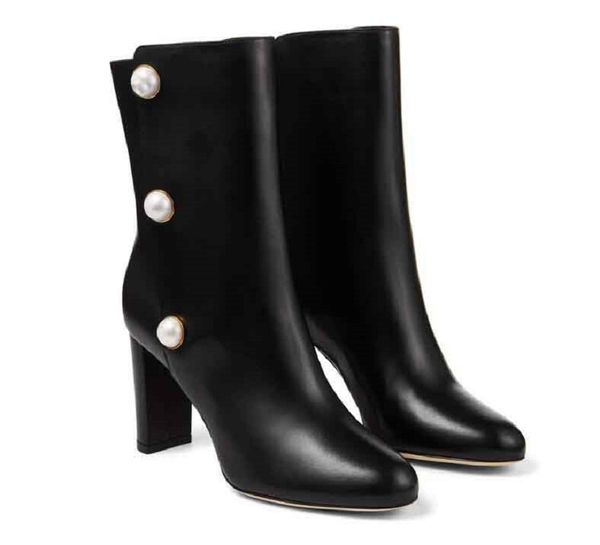 Moda inverno Rina Ankle Boots Mulheres Dedo Apontado Meia Botas com Enfeite de Cristal Salto Alto Marca Luxuosa Senhora Festa Vestido de Noiva