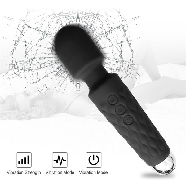 Секс -игрушка массажер Большой мощный AV Magic Stick Vibrator для женщин стимулятор клитора USB вибрация женских игрушек взрослые 18