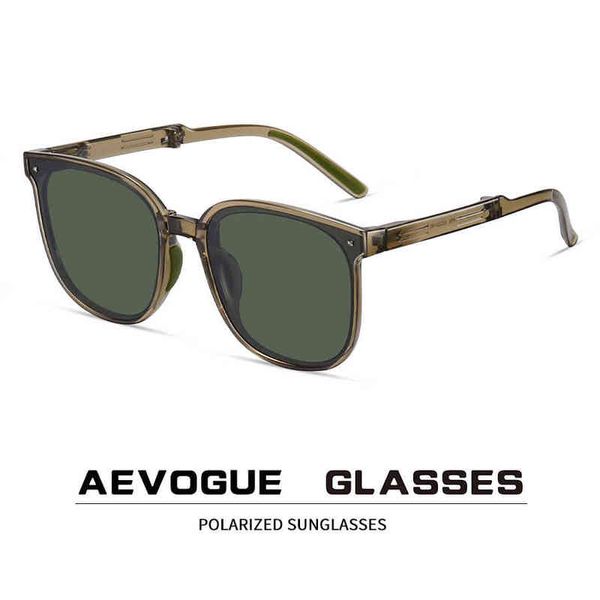 Óculos de sol Aevogue Polarized Glasses Sunglasses Men óculos de sol Mulheres espetáculos quadro de óculos de moda retrô Óculos dobráveis ​​ae1216 T220831