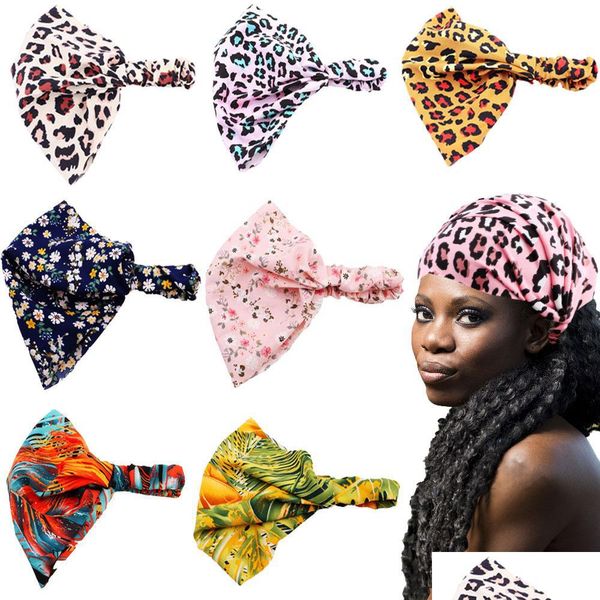 Head Bands Kadınlar için Saç Aksesuarları Bant Süsleri Afrika Kafa Baş Bandı Kadın Başörtüsü Bandana Leopar Kafa Bantları Peruk Damlası DH3CG