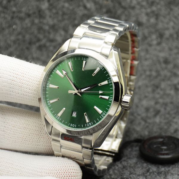 Orologio Aqua Terra Ryder Cup quadrante verde 42 mm meccanico automatico in acciaio inossidabile con retro in vetro sport mare orologi da uomo