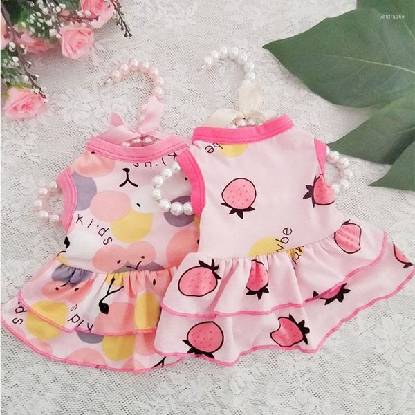 Hundebekleidung Frühling Sommer Mini Hunderock Bequemes Stretch Eng anliegendes Prinzessinnenkleid Niedliche bedruckte Kleidung Großhandel