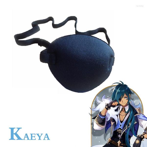 Партийные маски Genshin Impact Kaeya Cosplay Eye Patch регулируемый костюм для взрослых пиратов для взрослых