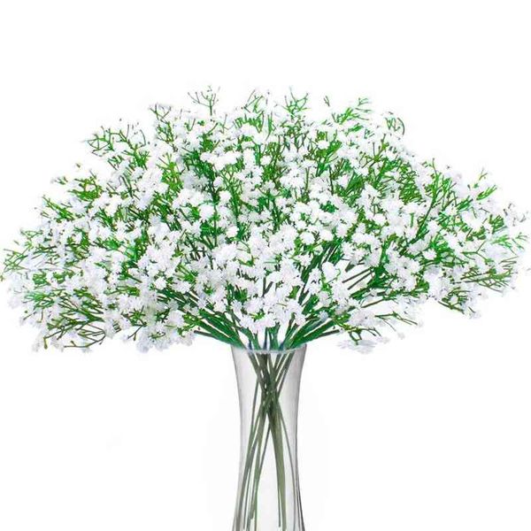 Sahte Çiçek Yeşillik 1 PC Yapay Gypsophila Çiçek Gypsophila Düğün Evi Otel Partisi Dekorasyonu için Sahte Silikon Bitki 4 Renk J220906