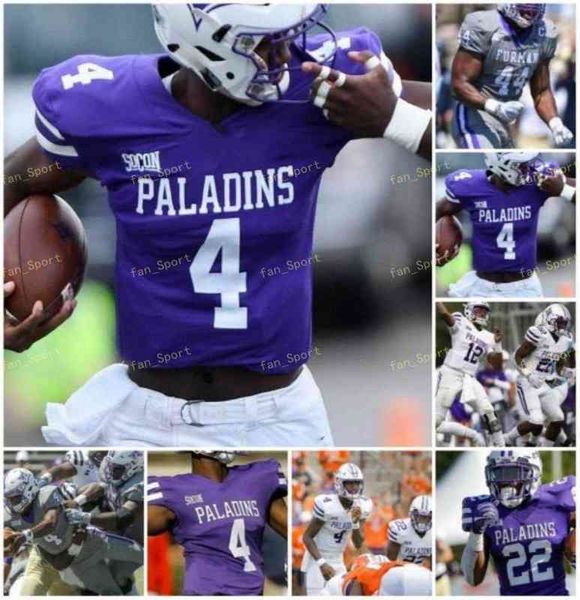 American College Football Wear College NCAA College Maglie Furman Paladins 25 Carson Maples 32 Devin Abrams 83 Ryan DeLuca 82 Ryan Miller 89 Thomas Gordon Custom Foo