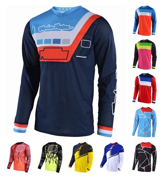 Мужские трикотажные изделия для скоростного спуска по мотогонкам, футболка MTB Offroad, мотоциклетная трикотажная рубашка, спортивная одежда для мотокросса, велосипедная гоночная футболка с длинными рукавами