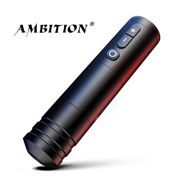 Tätowiermaschine Ambition Ninja Tragbarer kabelloser Stift Leistungsstarker kernloser Gleichstrommotor 2400 mAh Lithiumbatterie für den Körper des Künstlers 220908