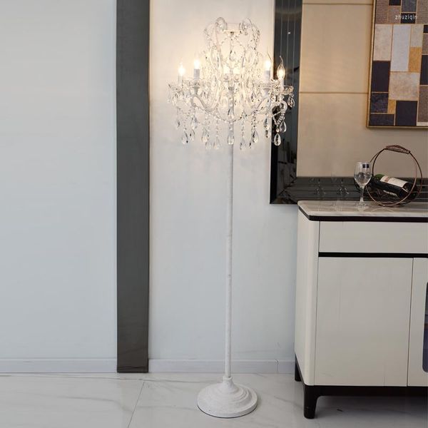 Stehlampen El Dekoration Designer Moderne Palme Ständer Kupfer Straußenfeder Lampe Weiß Schatten Lichter