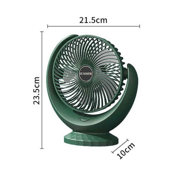 Ventilatori elettrici Ventilatore da tavolo a batteria ricaricabile Ventilatore USB a circolazione d'aria Portatile per dormitorio domestico Tenda da campeggio esterna T220916