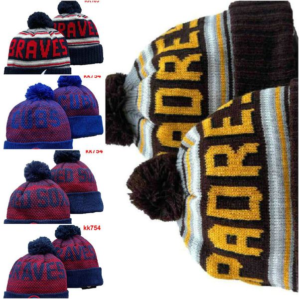 San diego Beanie SD North American Baseball Team Side Patch Winter Wool Sport Knit Hat Skull Caps A1