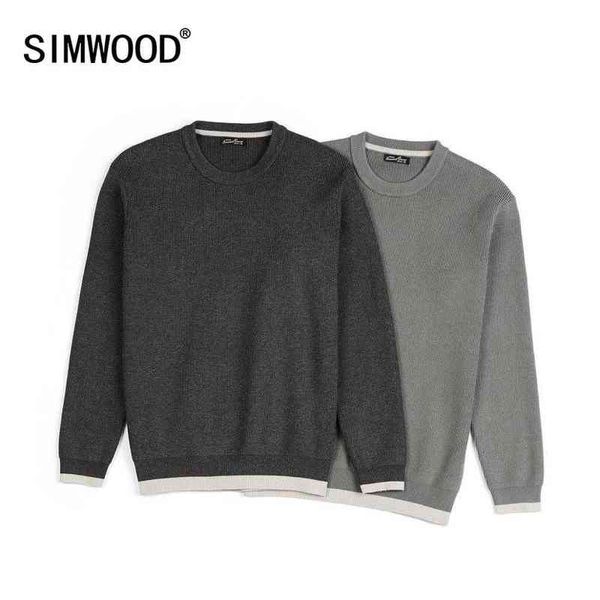 Männer Pullover SIMWOOD Winter Neue Pullover Männer Kontrast Farbe Oansatz Plus Größe Pullover Hohe Qualität Marke Kleidung SJ121296 T220906