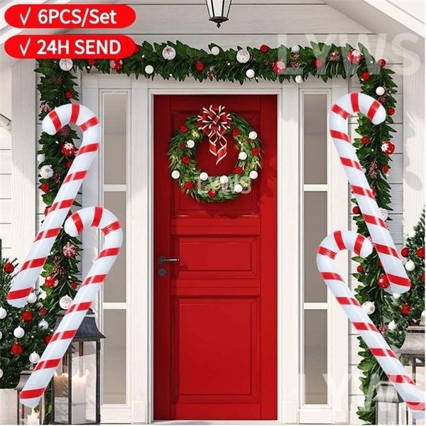 Noel Dekorasyonları 6pcsset Bees Decoration için Ev Açık Şişirilebilir Balon Ağaç Süsleri Çocuk Hediyesi 220908