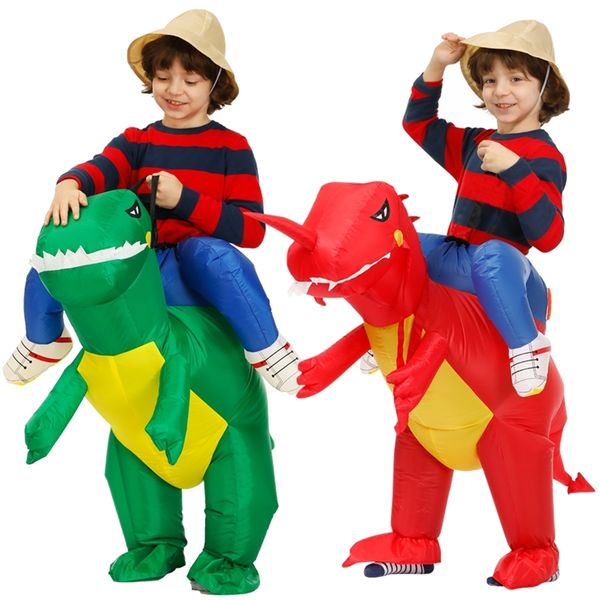 Speciale Gelegenheden Kinderen Kind Opblaasbare Dinosaurus Kostuum Anime Halloween Purim Party Cosplay Dier Pak Jurk Dino voor Jongens Meisjes 220908