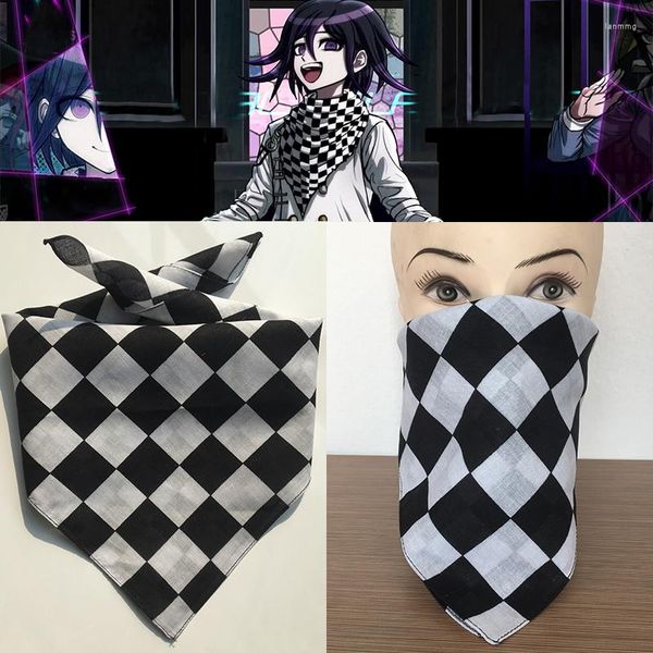 Supplimentos de festa Anime Dangonronpa v3 ouma kokichi quadrado lenço de cachecol de flow cosplay acessórios 55x55cm raros feitos artesanais