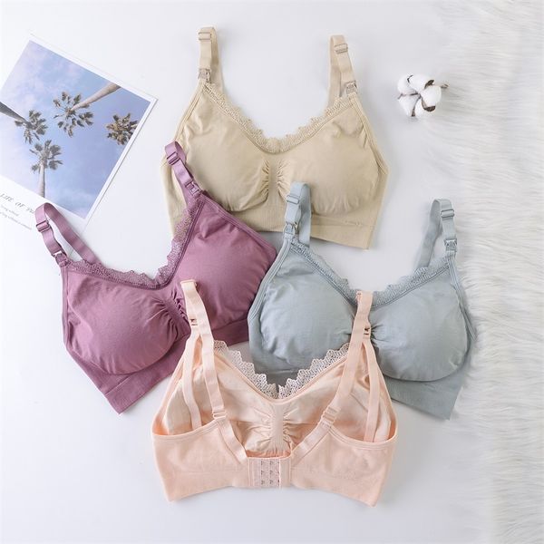 Infermieristica maternità Intimo Reggiseno per allattamento al seno Prevenire il cedimento per le donne incinte Biancheria intima Plus Size Reggiseni per allattamento al seno Cotone 20220908 E3