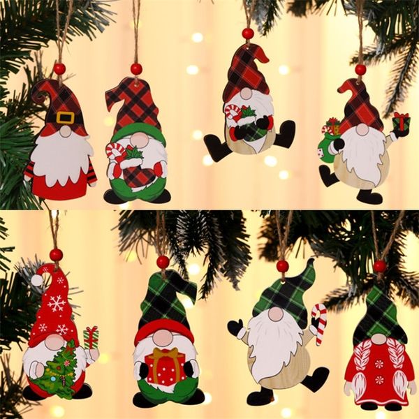 Andere Event-Party-Zubehör, Weihnachten, gesichtslose Holzanhänger, Ornamente, kreatives Holzhandwerk, Weihnachtsbaumschmuck, Weihnachtsfeier, Heimdekoration 220908