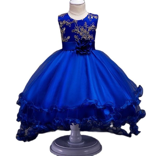 Abiti da ragazza Ragazze Principessa Ricamo Fiore per bambini Matrimonio Festa di Natale Vestito da tutu Adolescente Bambini Bambini Abiti eleganti per 3-15 anni 220908