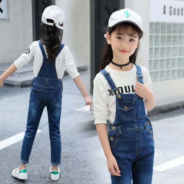 Bébé vêtements ensembles printemps automne combinaison enfants Denim pantalon enfants vêtements salopette adolescentes Jeans ensemble 20220908 E3