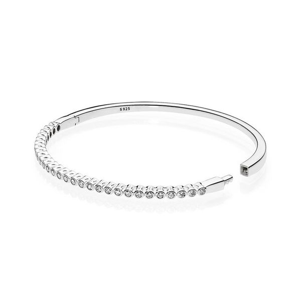 CZ diamante cintilante para sempre pulseira de pulseira esterlina mulher feminino jóias de jóias de jóias de jóias