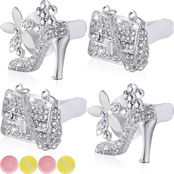 Lufterfrischer Kristall High Heel Schuh und Tasche Auto Vent Clip Strass Clips süße Dekor Dekoration Zubehör Bling für I Topscissors Am8In