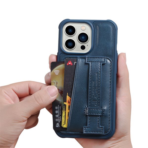 Multifunction Leather Wallet Phone Cases With Wrist Strap Card Holder Stand For Iphone 14 Pro Max 11 13 12 Xr X Xs Max 7 8 Plus Luxury Vintage Back Cover