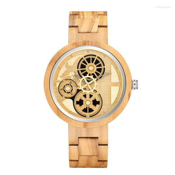 Kol saatleri antik stil duvar saati ahşap dişli dekoratif horloge kişilik roman oturma odası izle sessiz yaratıcı saatler