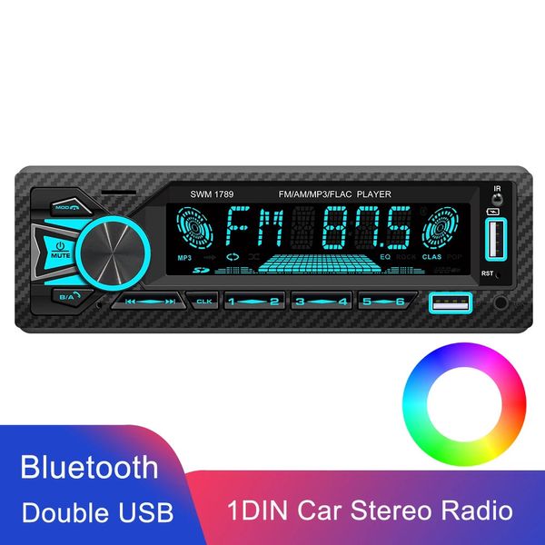 Auto MP3 Stereo Audio Radio Controllo app Bluetooth Ingresso AUX TF USB Singola unità principale 1 DIN con funzione di ricerca auto SWM-1789