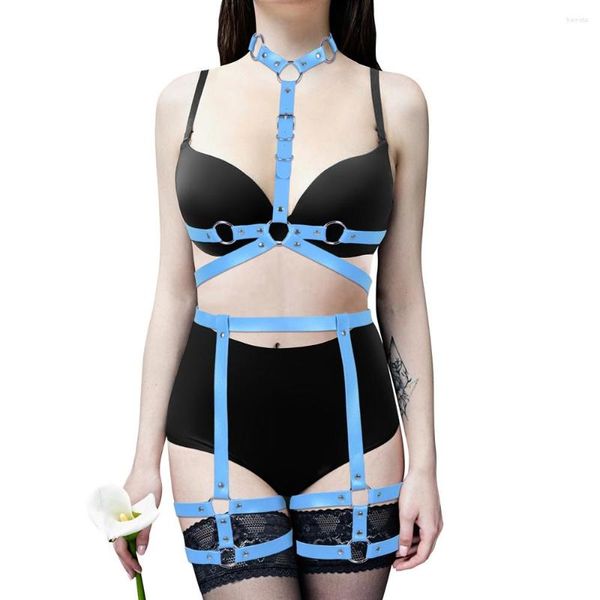 Cinture Imbracatura in pelle PU per donna Cintura Set di lingerie sexy Giarrettiere per calze Regolare la vita Reggicalze Abito da ballo Abbigliamento rave