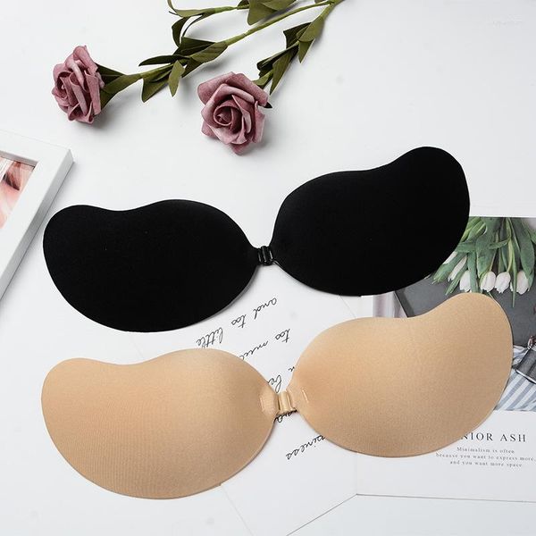 Bustiers Corsets Ovisible Push Up Sutsuz Strapless Strapless Ön Kapatma Bralette iç çamaşırı Kadınlar Kendini Yapışkan Silikon Yapışkan