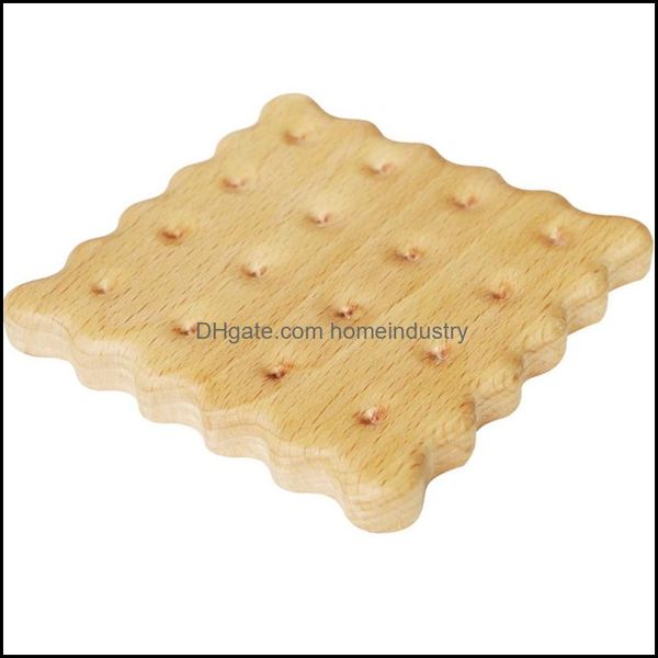 Mats Pads Tischmatten Holz Teetasse Insation Pad kreative Kekstassen Kaffeet Bechhalter POgraphie Requisiten Hochzeit Party Dekoration Handwerk Drop DHCGJ