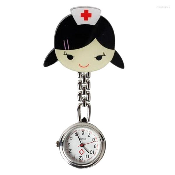 Taschenuhren, 1 Stück, niedliche Harajuku-Wanduhr, Brusttrend, Damen-Anstecknadel, Brosche