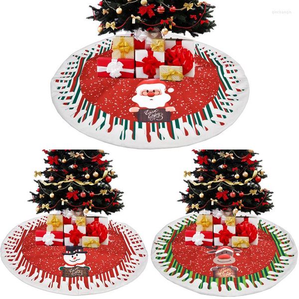 Decorações de Natal 2022 para casa vermelha branca de pelúcia de peles de linho de linho de peles Carpet de Natal Navidad Noel Ornament Gifts