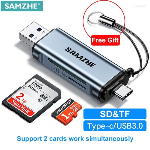 Card Reader USB 3.0TYPE C para SD Micro TF para Acessórios para Laptop PC Reader Smart Memory CardReader