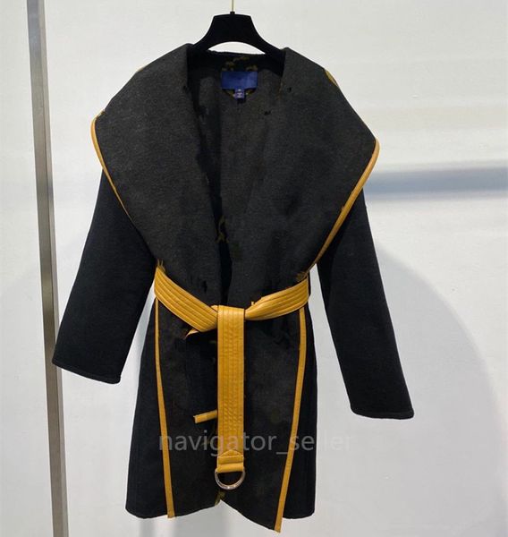 Giacca da donna in misto lana di marca Cappotto di lana Cappotto a maniche lunghe da donna Capispalla Cappotti Cappotto spesso con cappuccio invernale Cappotto impermeabile caldo