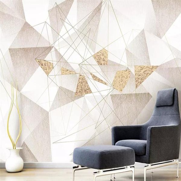 Duvar kağıtları dekoratif duvar kağıdı elmas geometrik kabartma modern basit soyut arka plan duvar boyama