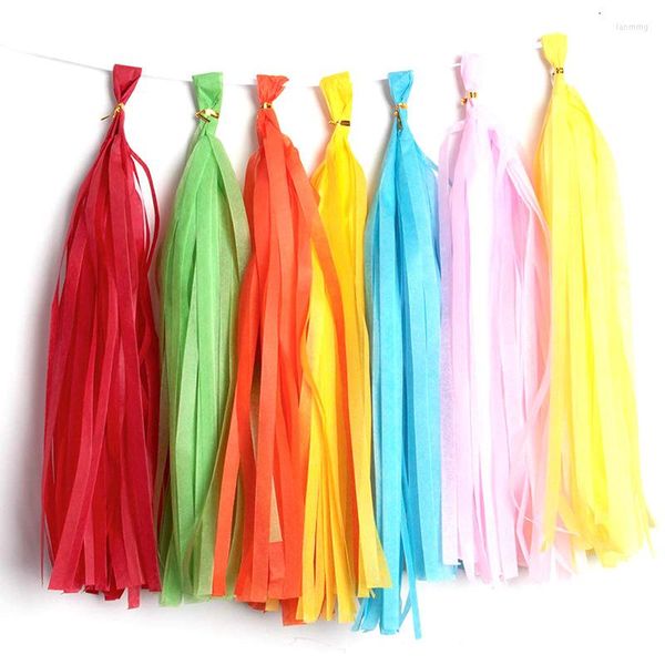 Украшение вечеринки 5pc/lot color paper tassel 12 35см Красный розовый белый романтический день рождения свадьба на День святого Валентина Колокация воздушного шара.