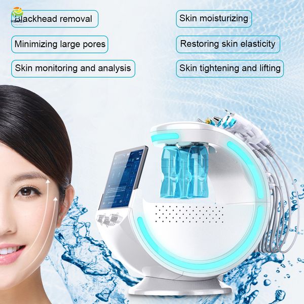 M￡quina facial de microdermoabras￣o Hydra 7in1 nova tecnologia multifuncional Analisador Aqua Skin Skin Ice Skin Skin Blue Management Instrument