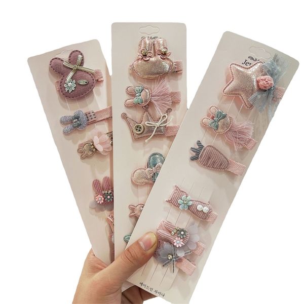 5 pezzi/set Accessori per capelli per bambini Cartoon Animals Animals Clip per capelli carini Bows Flower Kids Hairpins Barrettes 20220908 E3