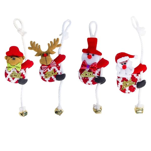 Outra festa de eventos suprimentos de natal metal jingle sino escalando velho pingente de boneco de neve para decoração de ornamentos de Natal Acessórios de moda #50g 220908